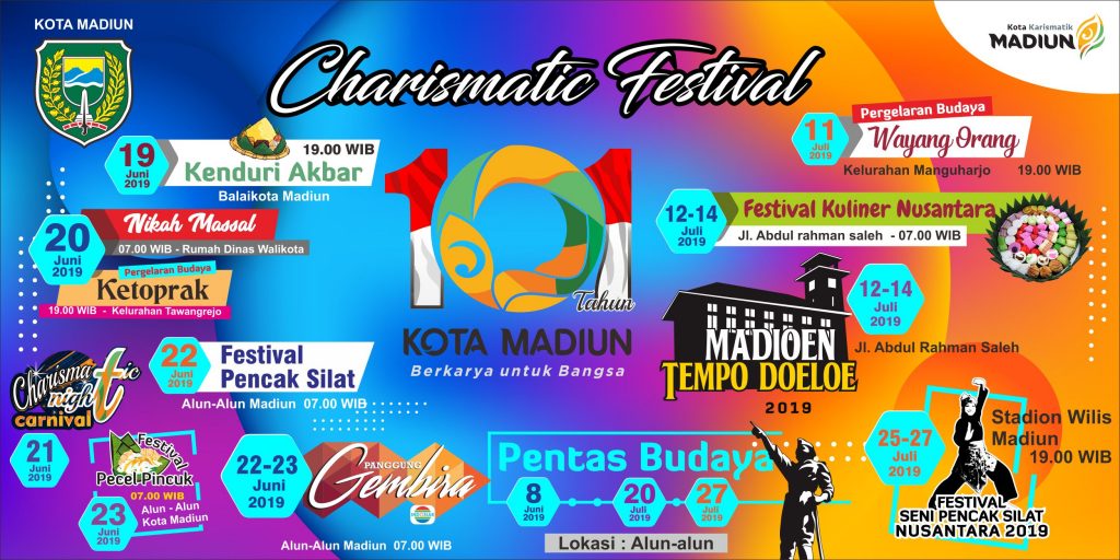 Rangkaian Acara Charimatic Festival Dalam Rangka Menyambut Hari Jadi Kota Madiun Ke 101 Tahun