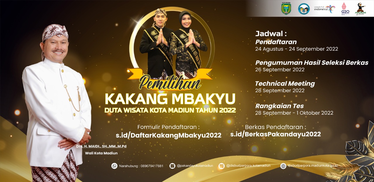 Pemilihan Kakang Mbakyu Duta Wisata Kota Madiun 2022