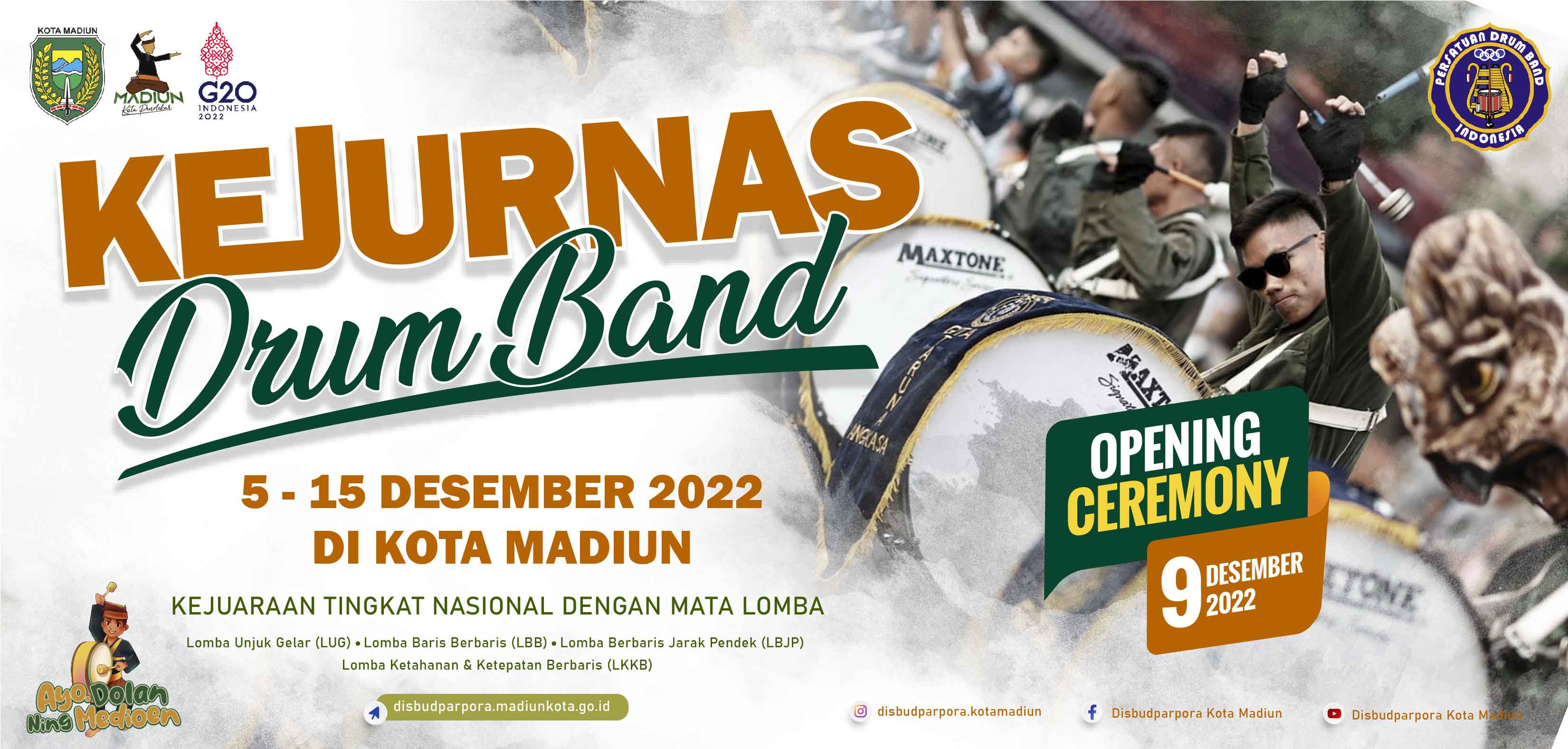 Kota Madiun Jadi Tuan Rumah Kejurnas Drum Band 2022