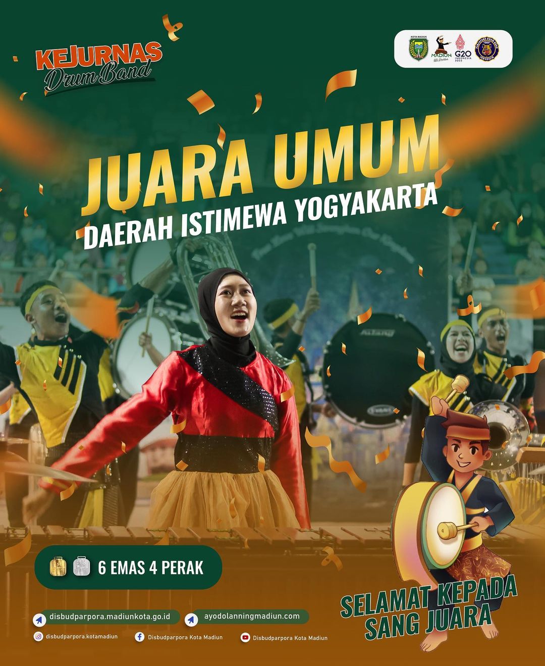 Juara Umum Kerjunas Drumband Kota Madiun 2022