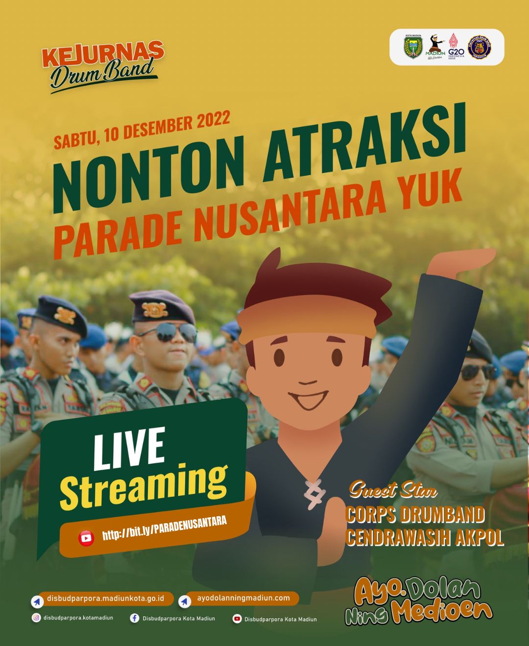 Live Streaming Parade Nusantara, 10 Desember 2022