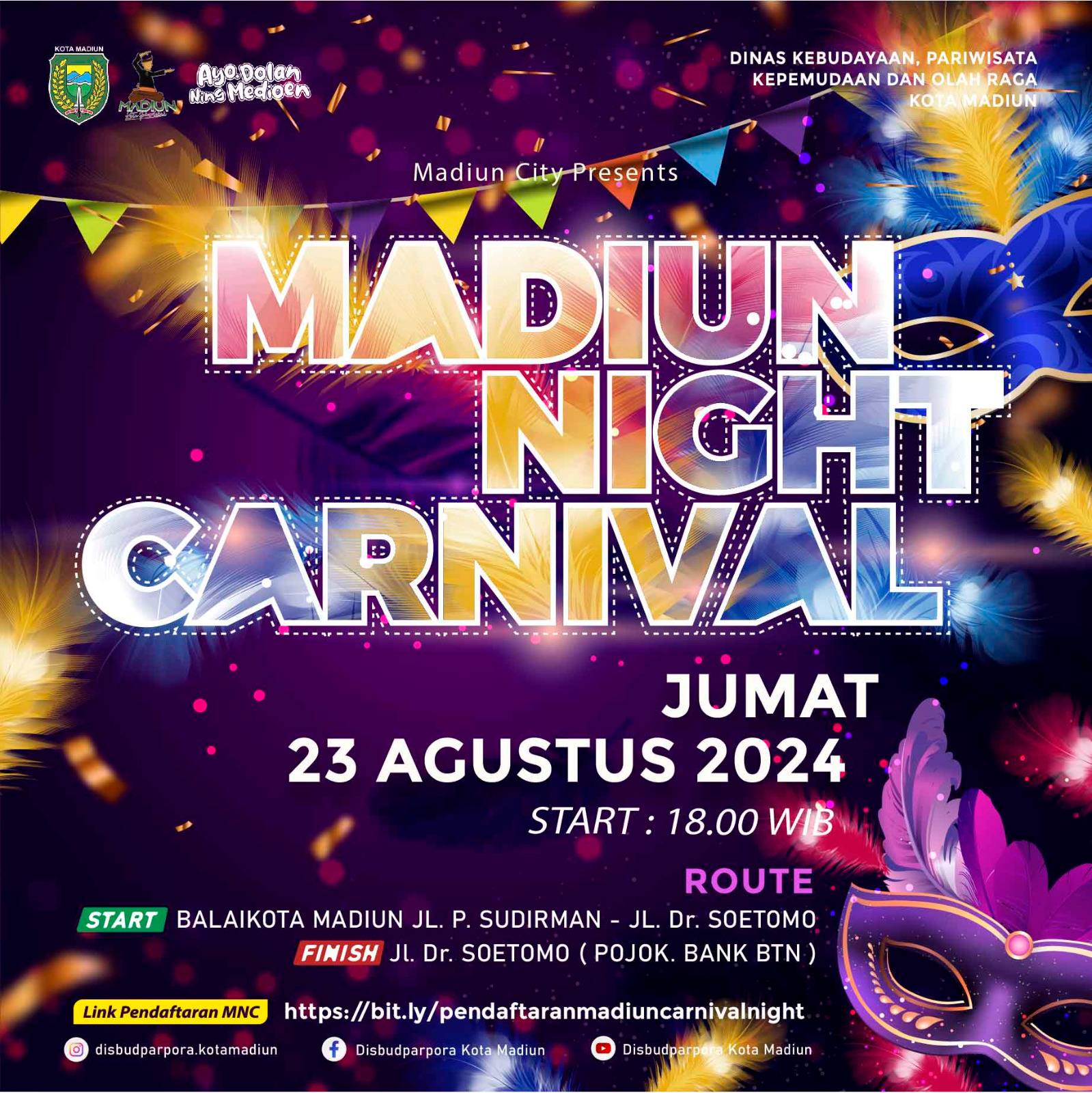 Usung Tema “Pesona Nusantara” Madiun Night Carnival, Catat Tanggal Mainnya!