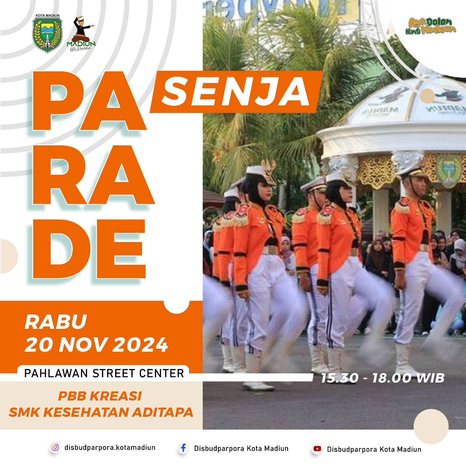 NANTI SORE!! SAKSIKAN PARADE SENJA DI PSC KOTA MADIUN